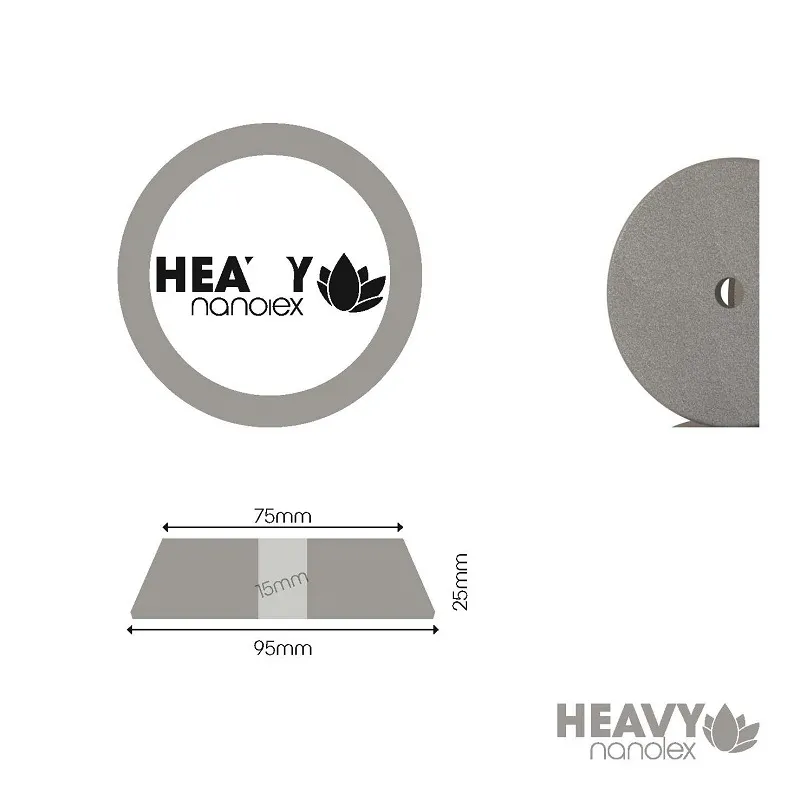 Nanolex Leštící kotouč 95x25x75 mm DA / HEAVY / ŠEDÝ
