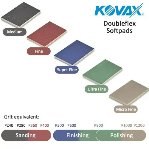 KOVAX Brusná houba 123x98x13mm DOUBLEFLEX 1ks